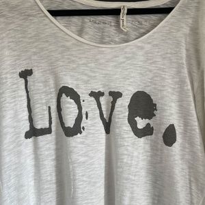 MAGNOLIA PEARL tee T DRESS LOVE LOGO long sleeve white